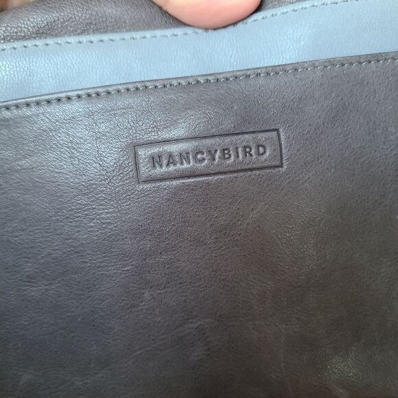 Nancybird Gray Genuine Leather Crossbody Saddlebag - Picture 10 of 10